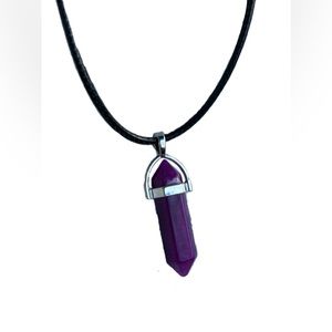 Dyed Agate Bullet Pendant